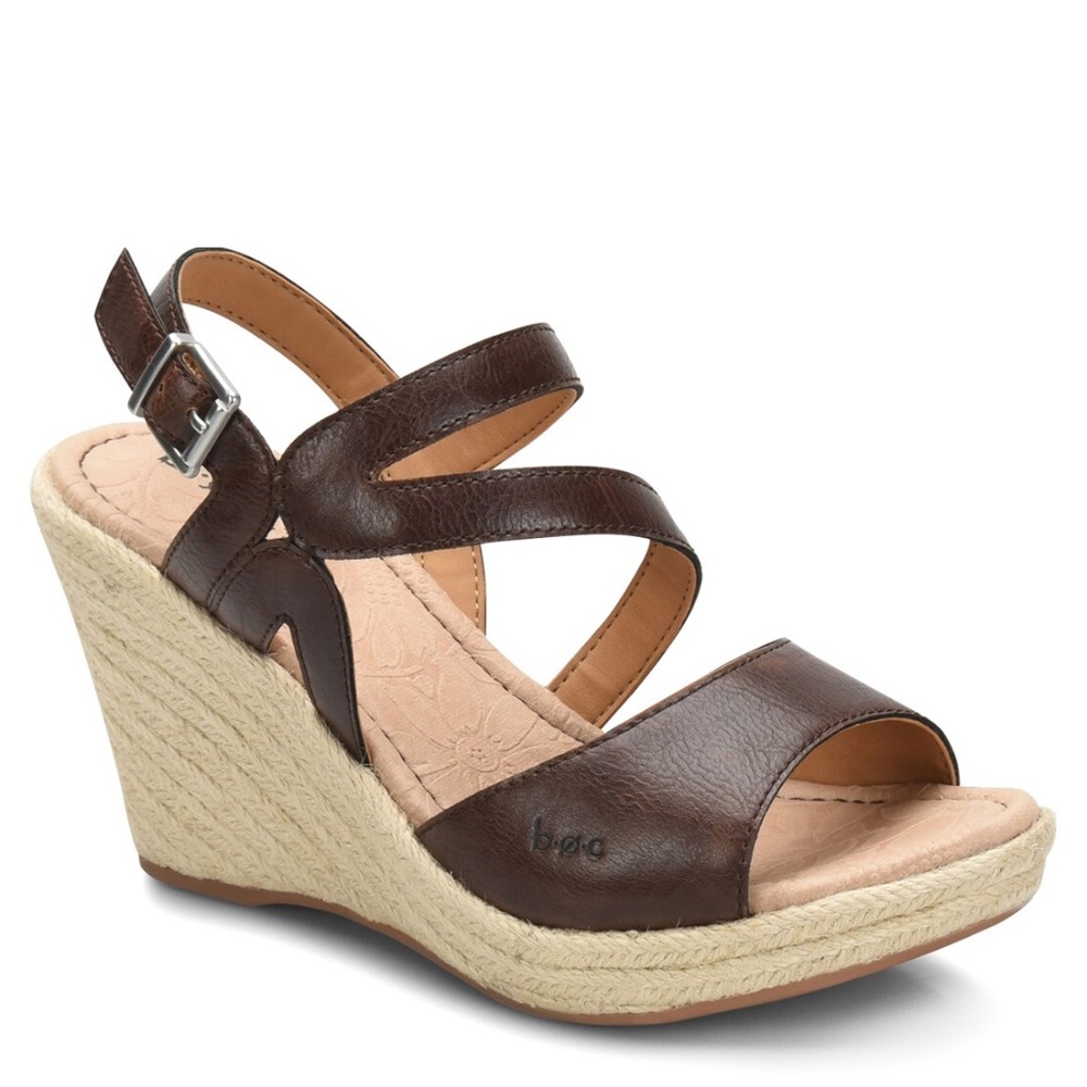 b.o.c Teal Espadrille Wedge Sandals -- Size 10